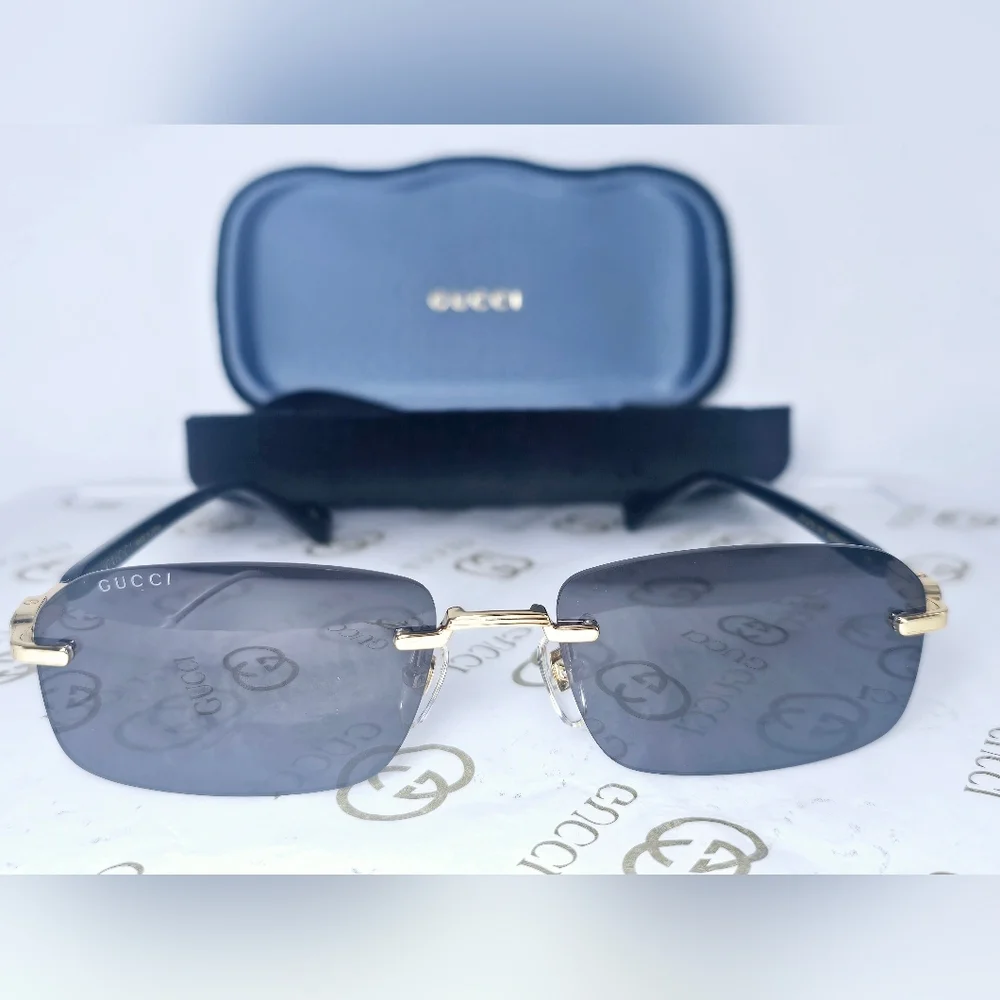 Gucci Black and Gold Unisex Sunglasses GG1221S 001